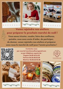26/5 20h30 st Joseph : lancement des ateliers du prochain marché de Noël