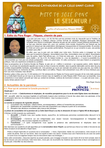 Lettre d&rsquo;information Pâques 2026