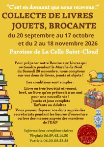 Apportez vos dons pour le marché de Noël